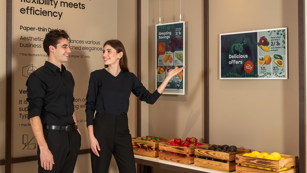 Samsung E-Paper 32” EMDX: il futuro del Digital Signage