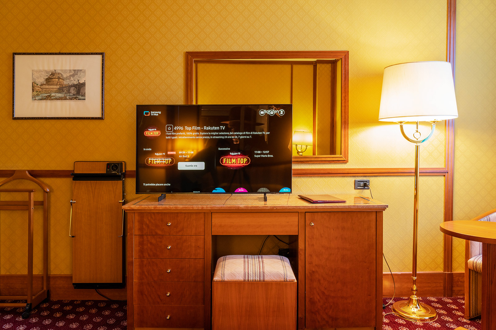 Hotel TV Samsung in una camera del Grand Hotel Duca D'Este di Tivoli Terme