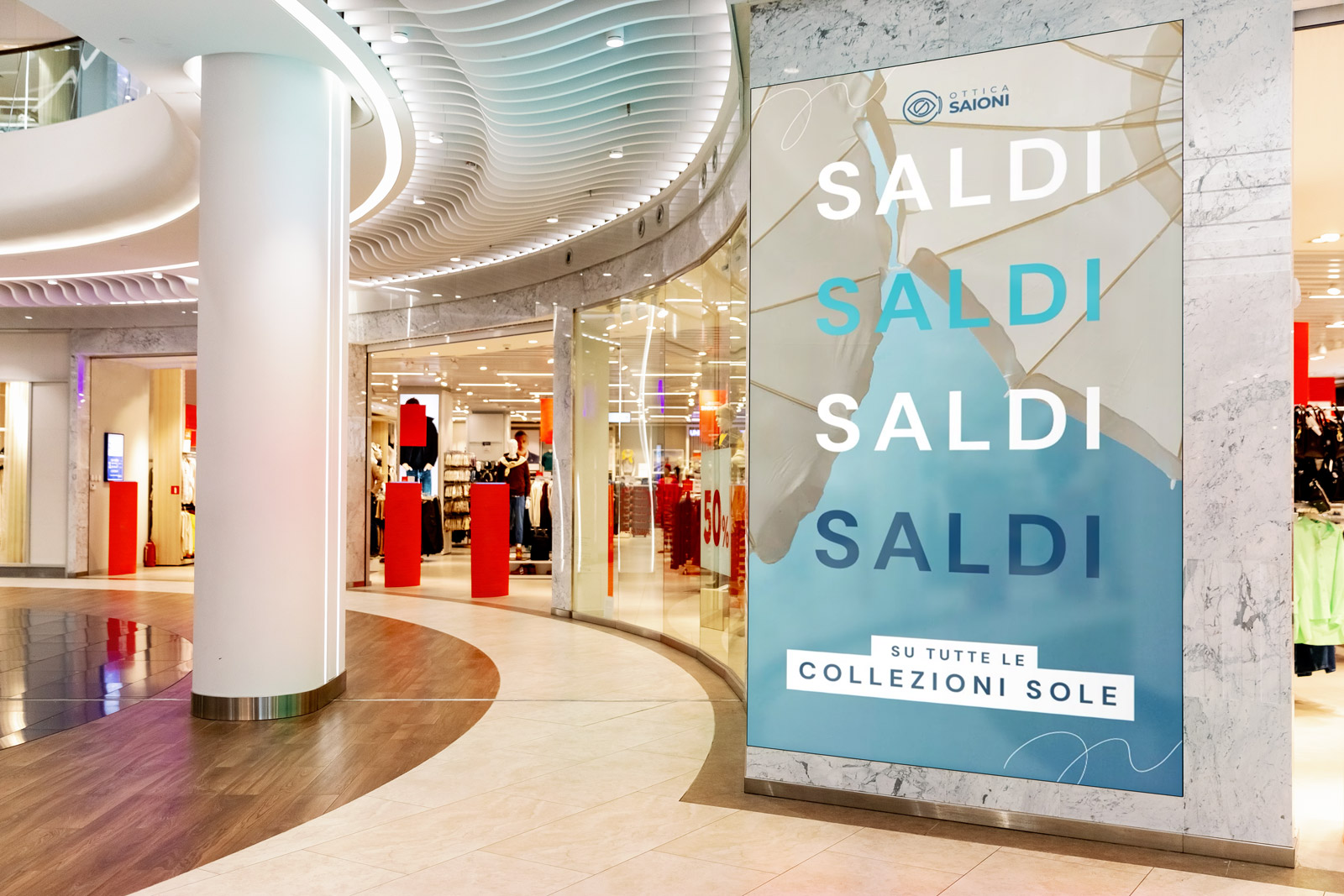 display signage in centro commerciale