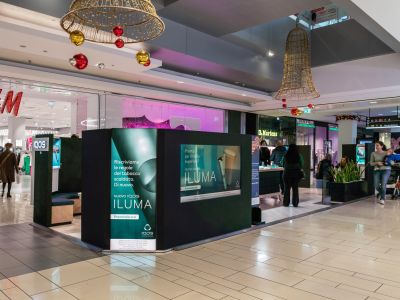 Display smart signage in uno stand promozionale